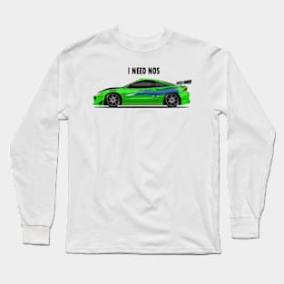 Paul Walker Mitsubishi Eclipse Fast and Furious Long Sleeve T-Shirt